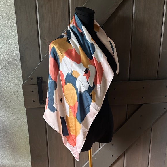 Colorful Abstract Print Scarf - Picture 1 of 5